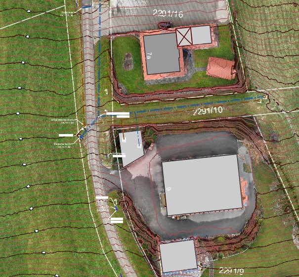 Lageplan mit Orthophoto